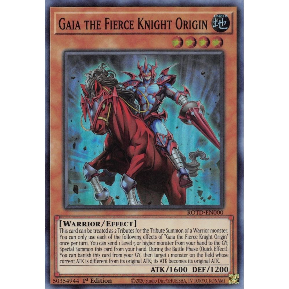 Image for Gaia the Fierce Knight Origin (ROTD-EN000) (ROTD) - YuGiOh