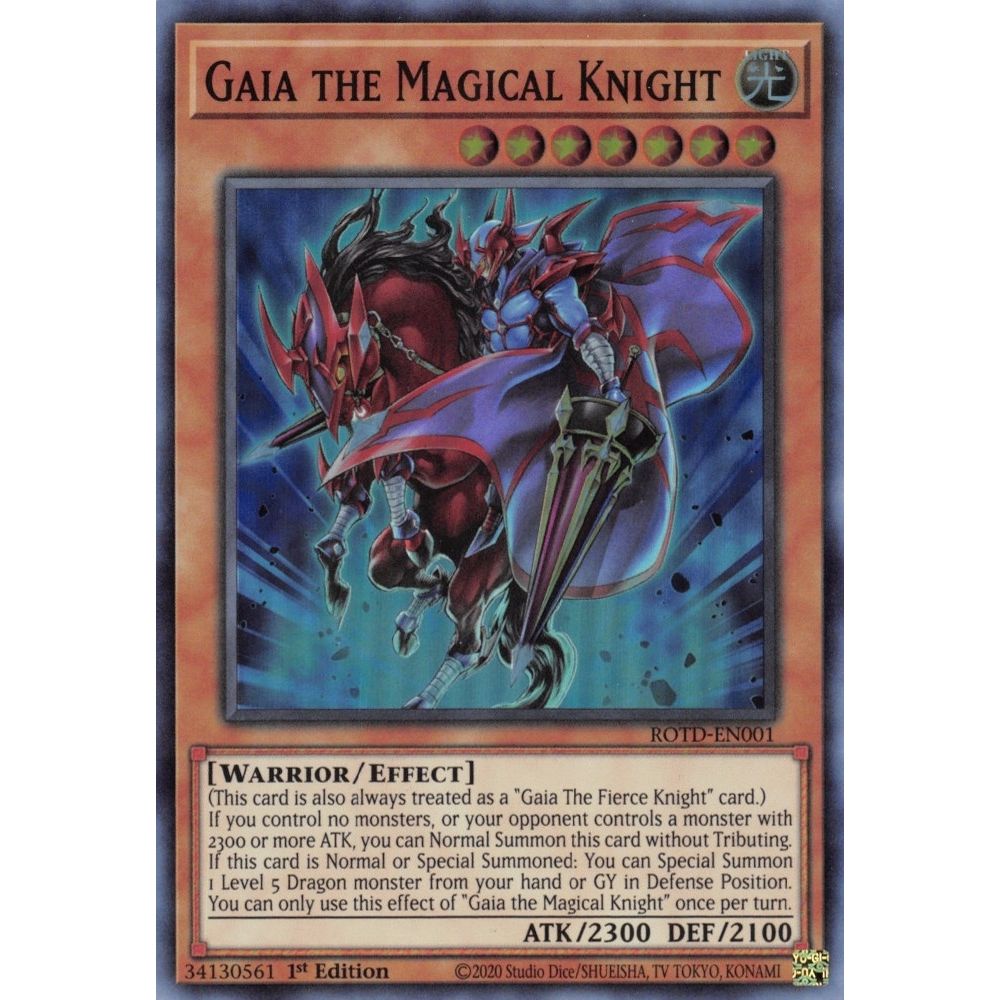 Image for Gaia the Magical Knight (ROTD-EN001) (ROTD) - YuGiOh