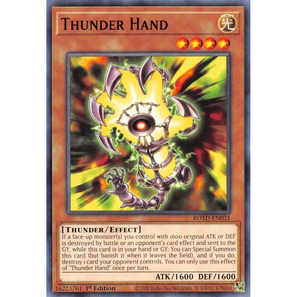 Image for Thunder Hand (ROTD-EN031) (ROTD) - YuGiOh