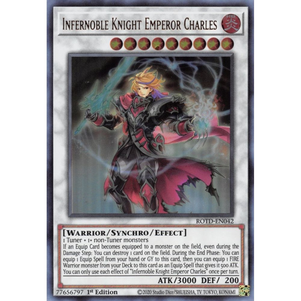 Image for Infernoble Knight Emperor Charles (ROTD-EN042) (ROTD) - YuGiOh