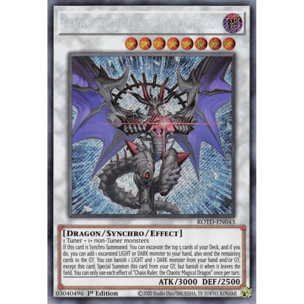 Image for Chaos Ruler, the Chaotic Magical Dragon (ROTD-EN043) (ROTD) - YuGiOh