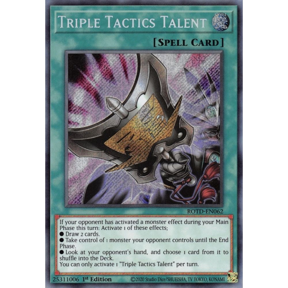 Image for Triple Tactics Talent (ROTD-EN062) (ROTD) - YuGiOh