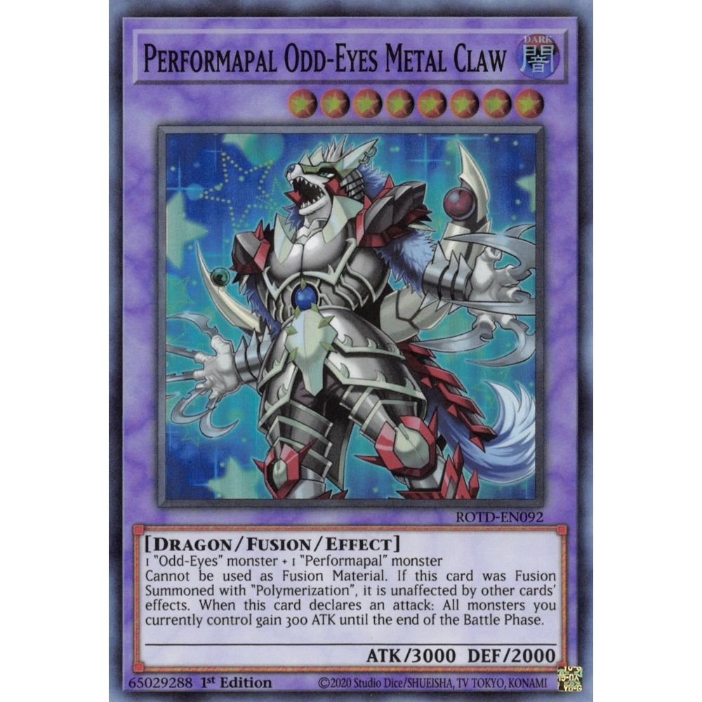 Image for Performapal Odd-Eyes Metal Claw (ROTD-EN092) (ROTD) - YuGiOh