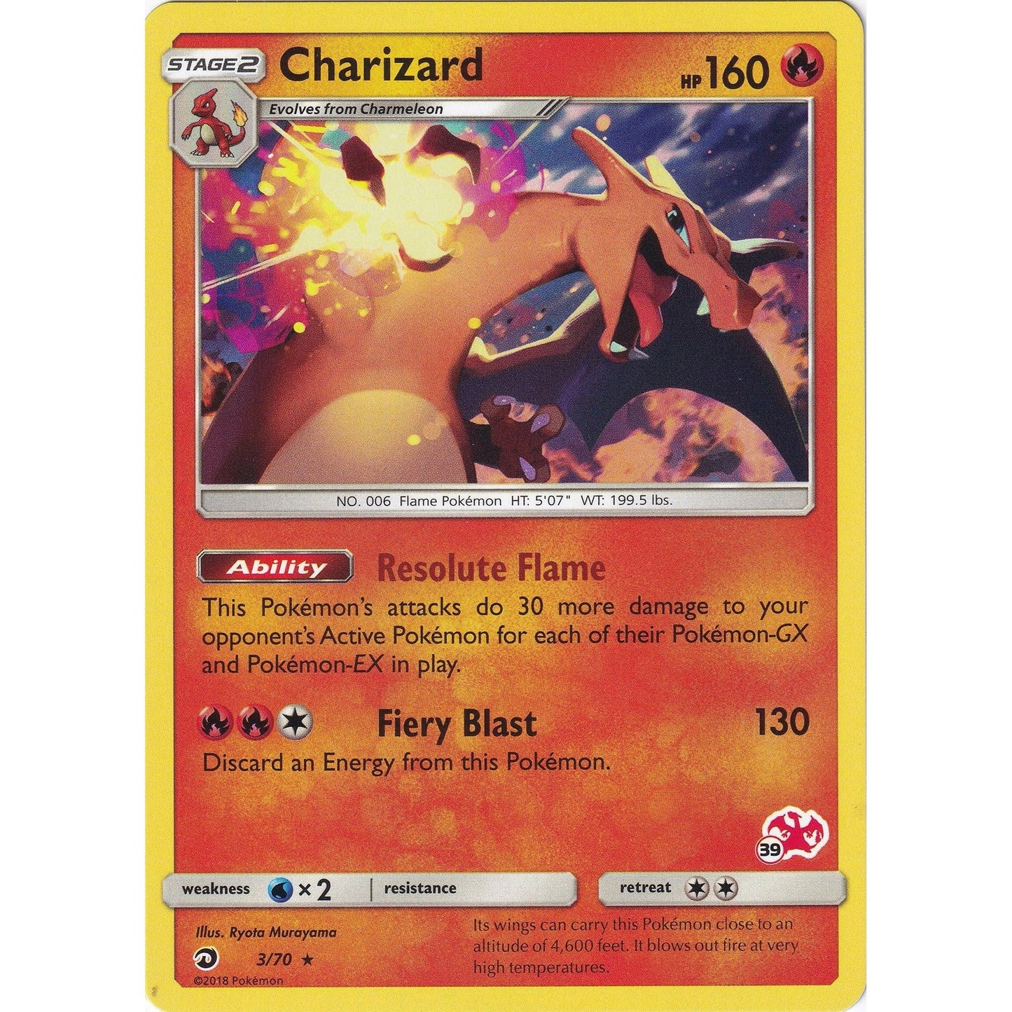Image for Charizard - 3/70 (#39 Charizard Stamped) (003/070) (BTA) - Pokemon