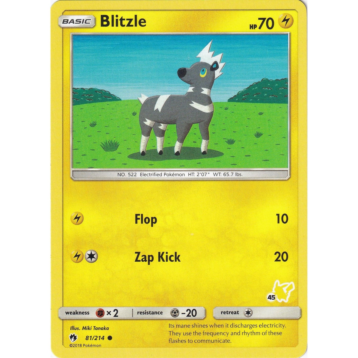 Image for Blitzle - 81/214 (#45 Pikachu Stamped) (081/214) (BTA) - Pokemon