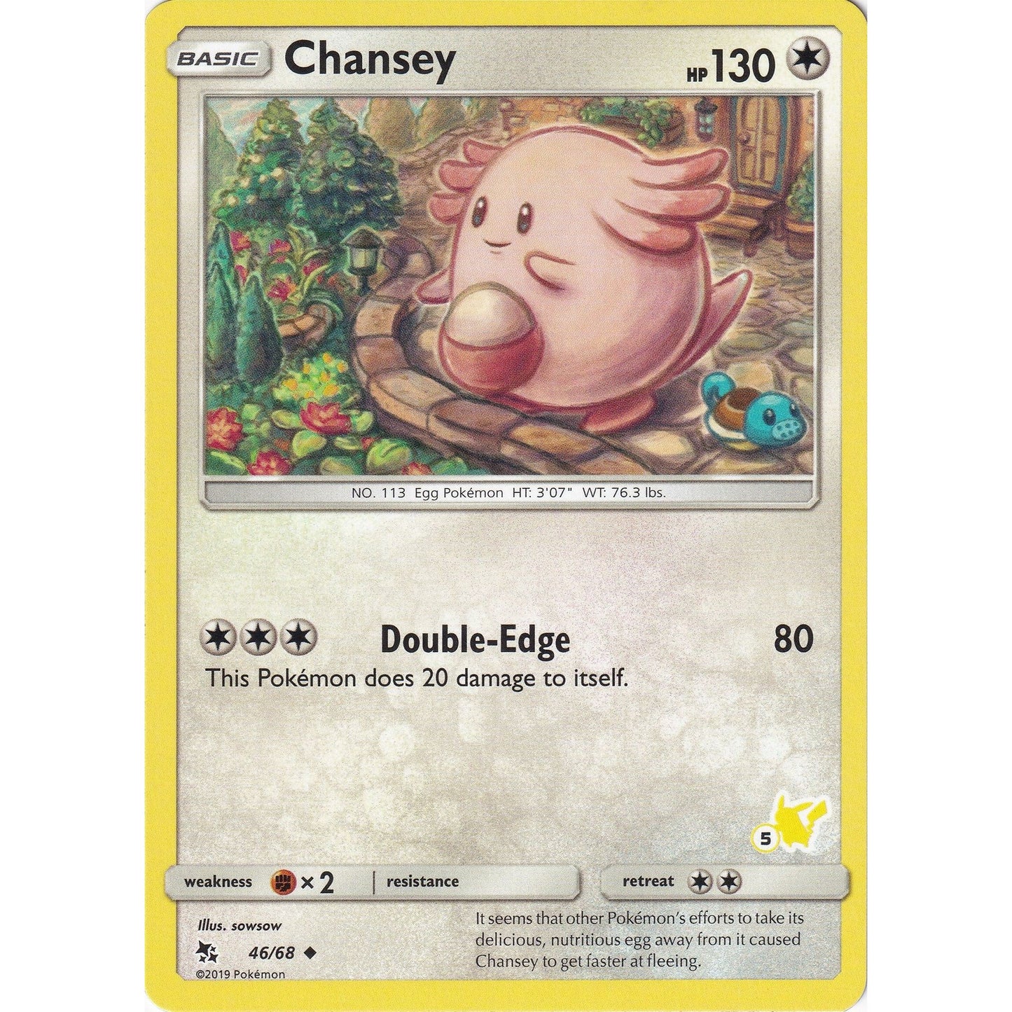 Image for Chansey - 46/68 (#5 Pikachu Stamped) (046/068) (BTA) - Pokemon