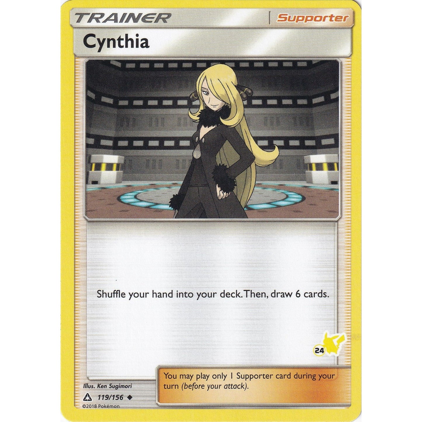 Image for Cynthia - 119/156 (#24 Pikachu Stamped) (119/156) (BTA) - Pokemon