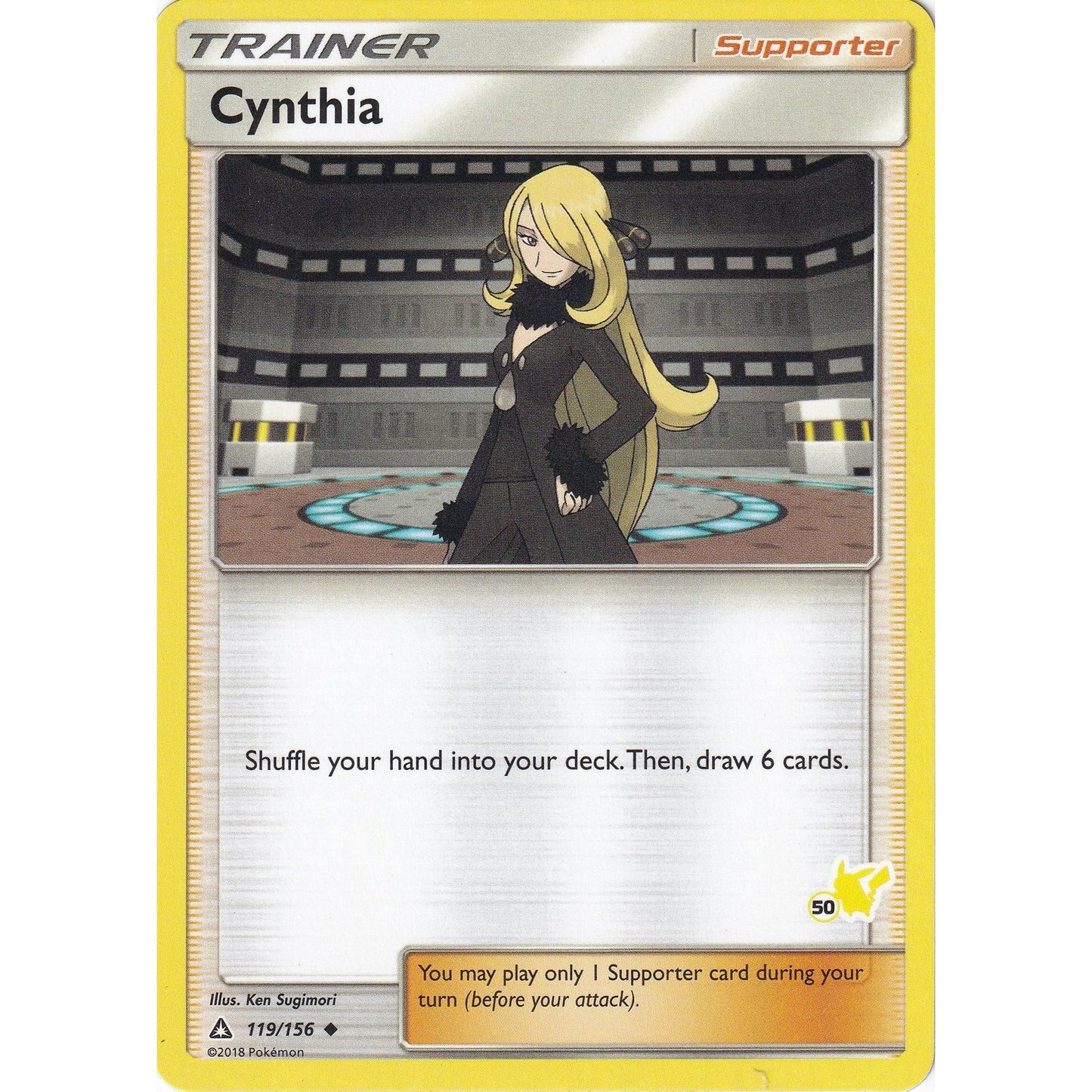 Image for Cynthia - 119/156 (#50 Pikachu Stamped) (119/156) (BTA) - Pokemon