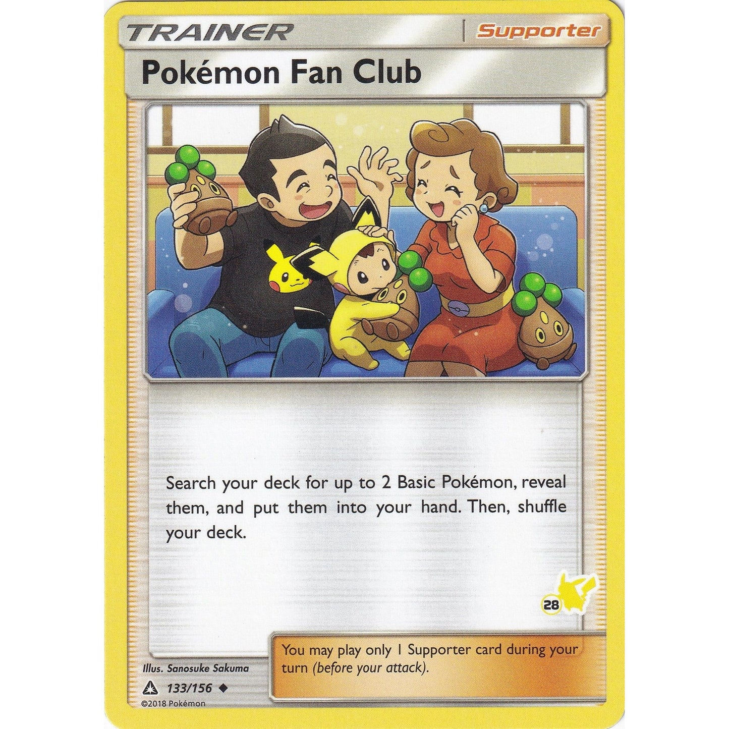 Image for Pokemon Fan Club - 133/156 (#28 Pikachu Stamped) (133/156) (BTA) - Pokemon
