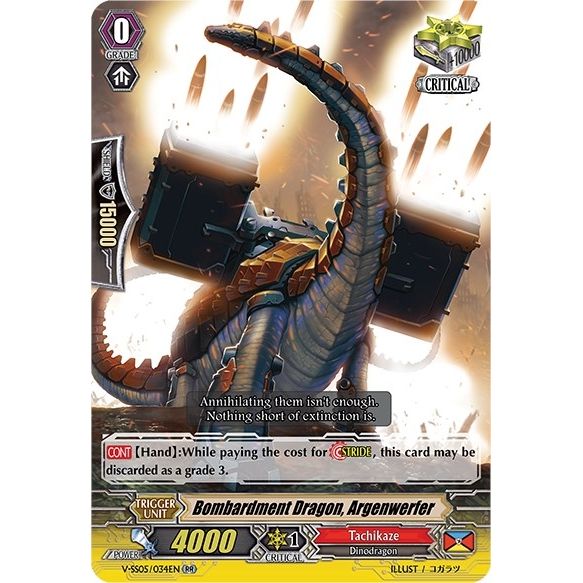 Image for Bombardment Dragon, Argenwerfer (V-SS05/034EN) (V-SS05) - Cardfight Vanguard