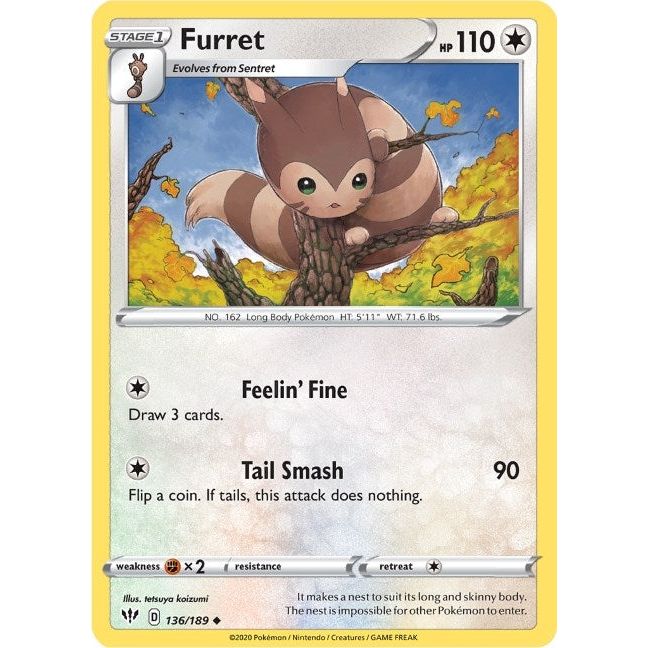 Image for Furret (136/189) (SWSH03) - Pokemon