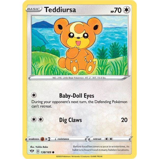 Image for Teddiursa (138/189) (SWSH03) - Pokemon