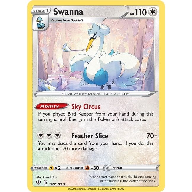 Image for Swanna (149/189) (SWSH03) - Pokemon