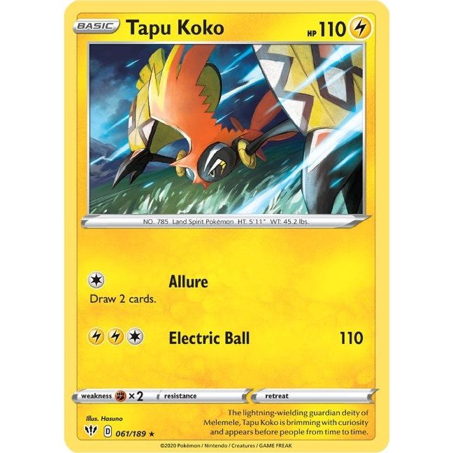 Image for Tapu Koko (061/189) (SWSH03) - Pokemon