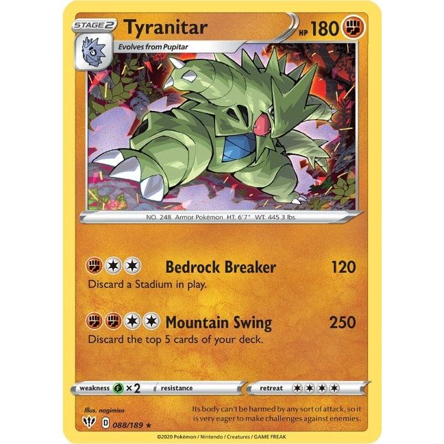 Image for Tyranitar (088/189) (SWSH03) - Pokemon