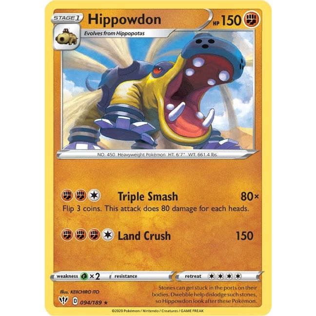 Image for Hippowdon (094/189) (SWSH03) - Pokemon