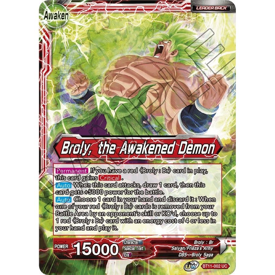 Image for Broly // Broly, the Awakened Demon (BT11-002) (DBS-B11) - Dragon Ball Super: Masters
