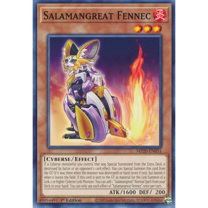 Image for Salamangreat Fennec (MP20-EN051) (MP20) - YuGiOh