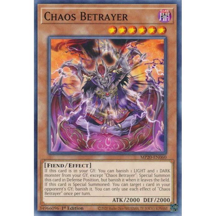Image for Chaos Betrayer (MP20-EN060) (MP20) - YuGiOh