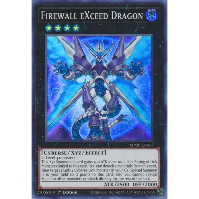 Image for Firewall eXceed Dragon (MP20-EN067) (MP20) - YuGiOh
