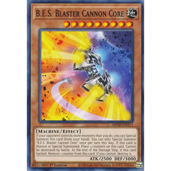 Image for B.E.S. Blaster Cannon Core (MP20-EN111) (MP20) - YuGiOh