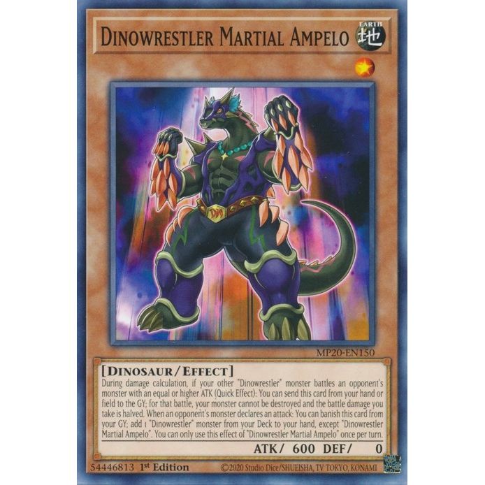 Image for Dinowrestler Martial Ampelo (MP20-EN150) (MP20) - YuGiOh