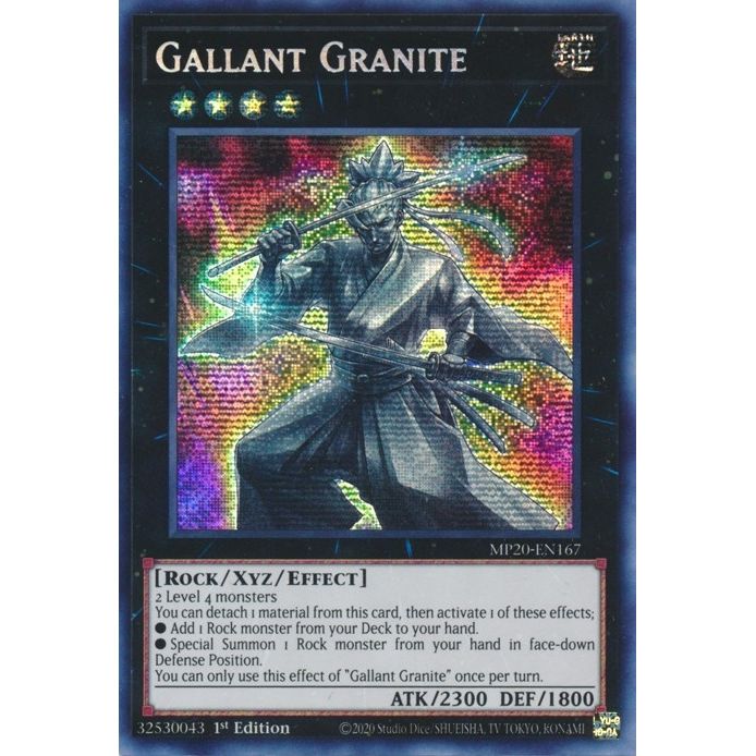 Image for Gallant Granite (MP20-EN167) (MP20) - YuGiOh