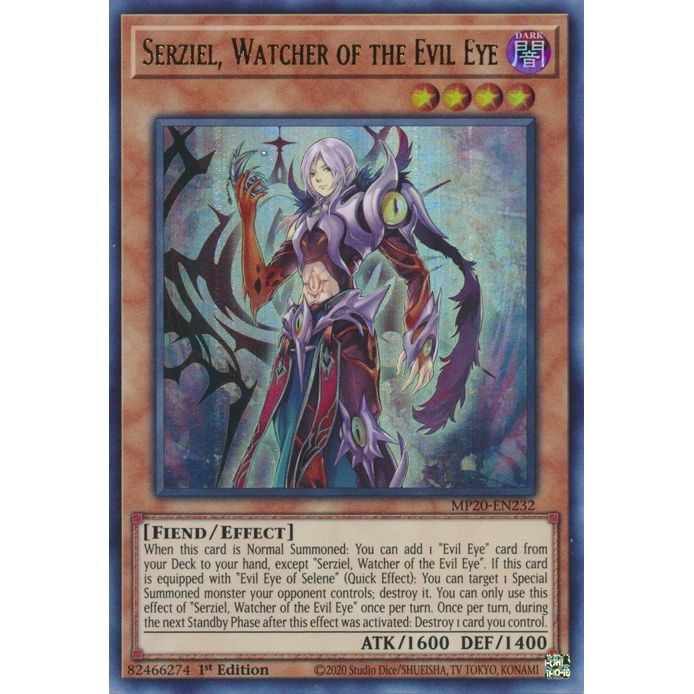 Image for Serziel, Watcher of the Evil Eye (MP20-EN232) (MP20) - YuGiOh