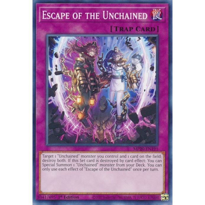 Image for Escape of the Unchained (MP20-EN191) (MP20) - YuGiOh