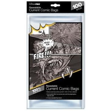 Image for Current Size 6-7/8" X 10-1/2" Resealable Comic Bags (100-Pack) - Collectible Storage