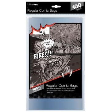 Image for Regular Size 7-1/8" X 10-1/2" Comic Bags (100-Pack) - Collectible Storage