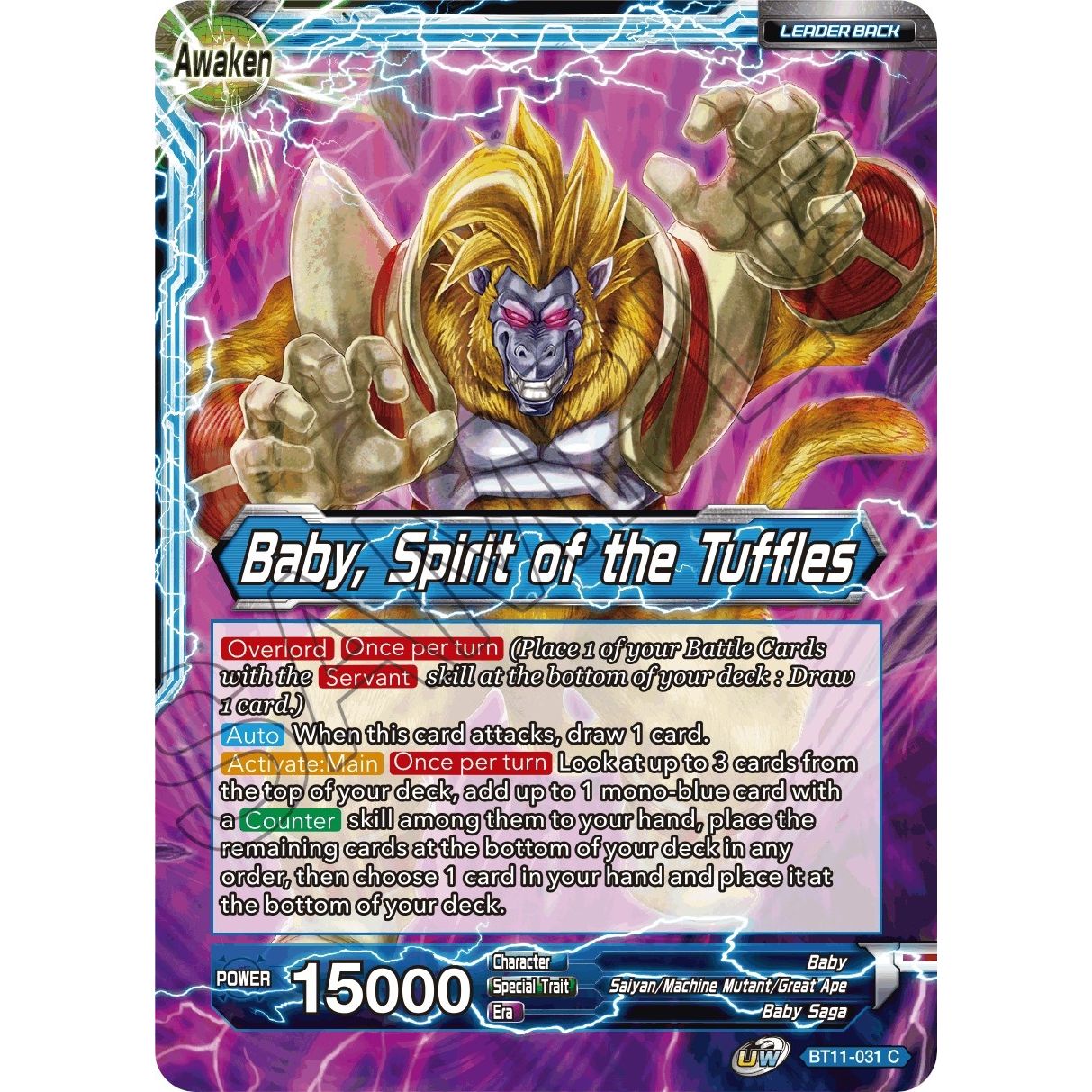 Image for Baby // Baby, Spirit of the Tuffles (BT11-031) (DBS-B11) - Dragon Ball Super: Masters