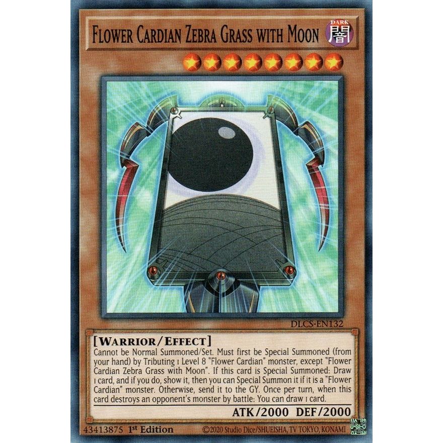 Image for Flower Cardian Zebra Grass with Moon (DLCS-EN132) (DLCS) - YuGiOh