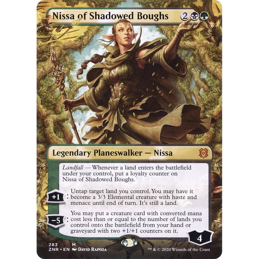 Image for Nissa of Shadowed Boughs (Borderless) (283) (ZNR) - Magic: The Gathering