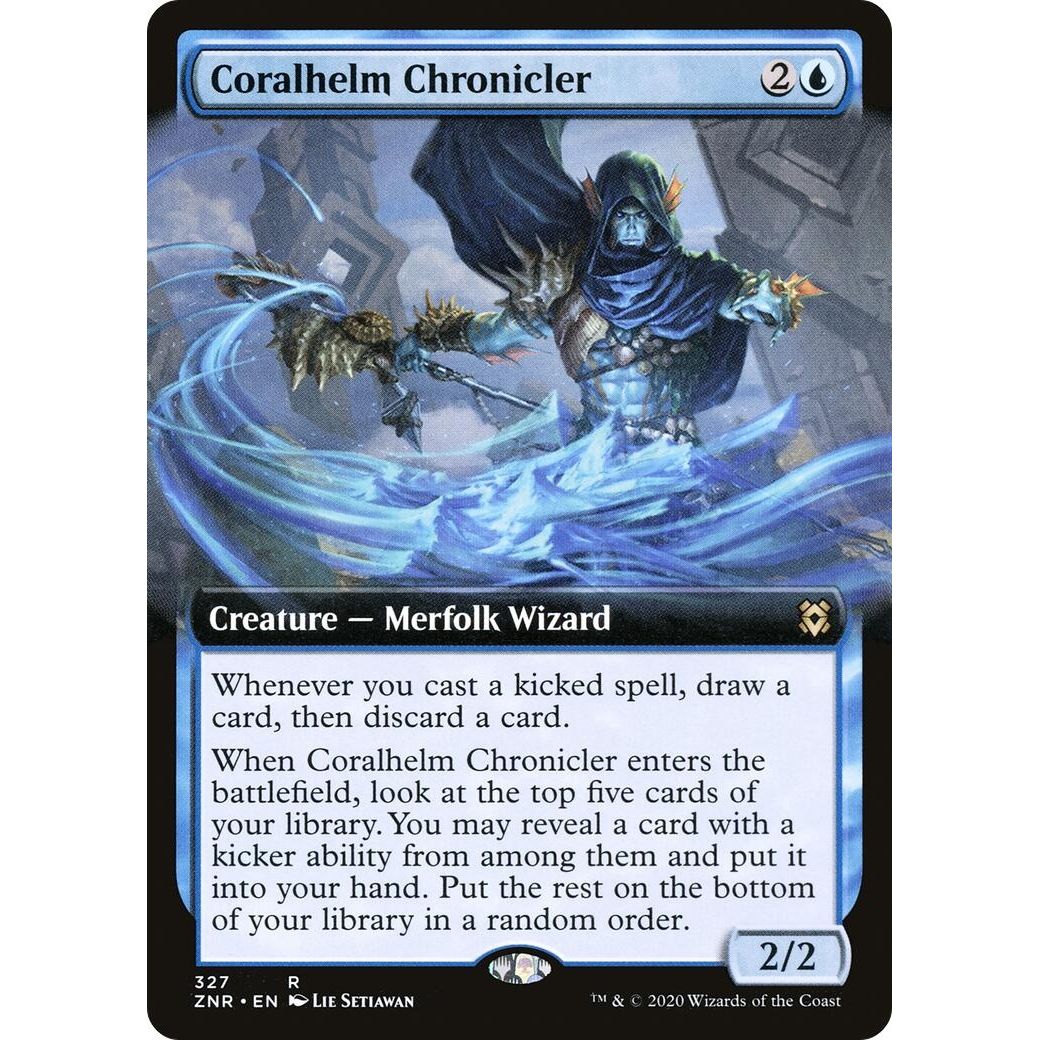 Image for Coralhelm Chronicler (Extended Art) (327) (ZNR) - Magic: The Gathering