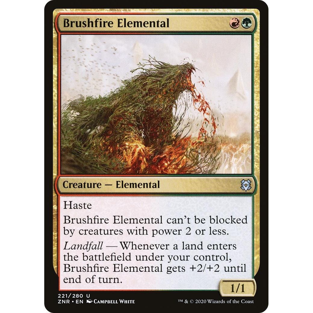 Image for Brushfire Elemental (221) (ZNR) - Magic: The Gathering