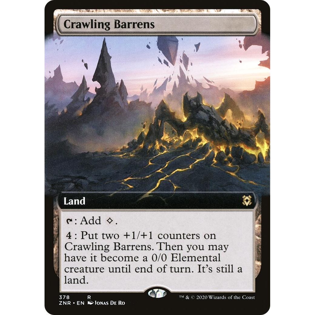 Image for Crawling Barrens (Extended Art) (378) (ZNR) - Magic: The Gathering