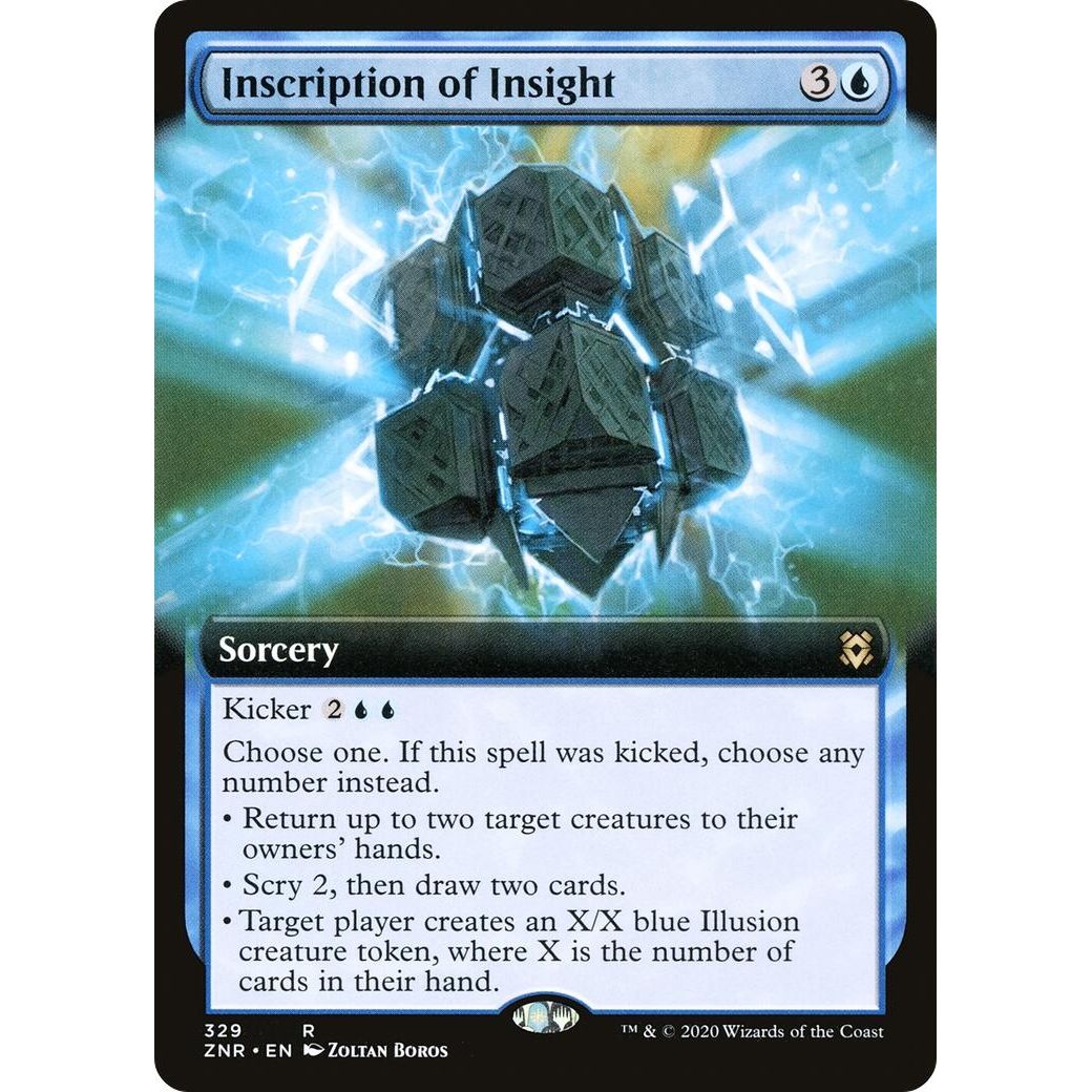 Image for Inscription of Insight (Extended Art) (329) (ZNR) - Magic: The Gathering