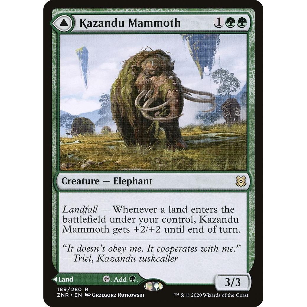 Image for Kazandu Mammoth (189) (ZNR) - Magic: The Gathering