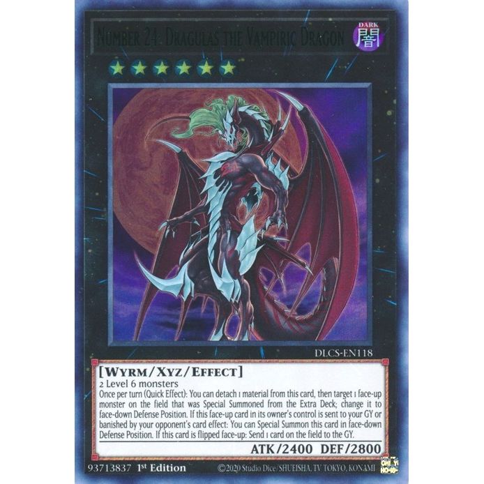 Image for Number 24: Dragulas the Vampiric Dragon (Green) (DLCS-EN118) (DLCS) - YuGiOh
