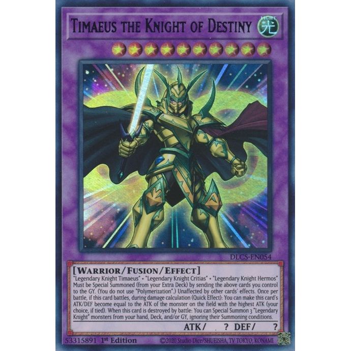 Image for Timaeus the Knight of Destiny (Green) (DLCS-EN054) (DLCS) - YuGiOh