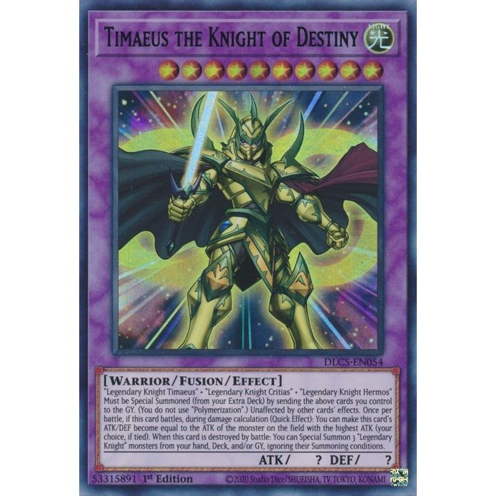 Image for Timaeus the Knight of Destiny (Purple) (DLCS-EN054) (DLCS) - YuGiOh