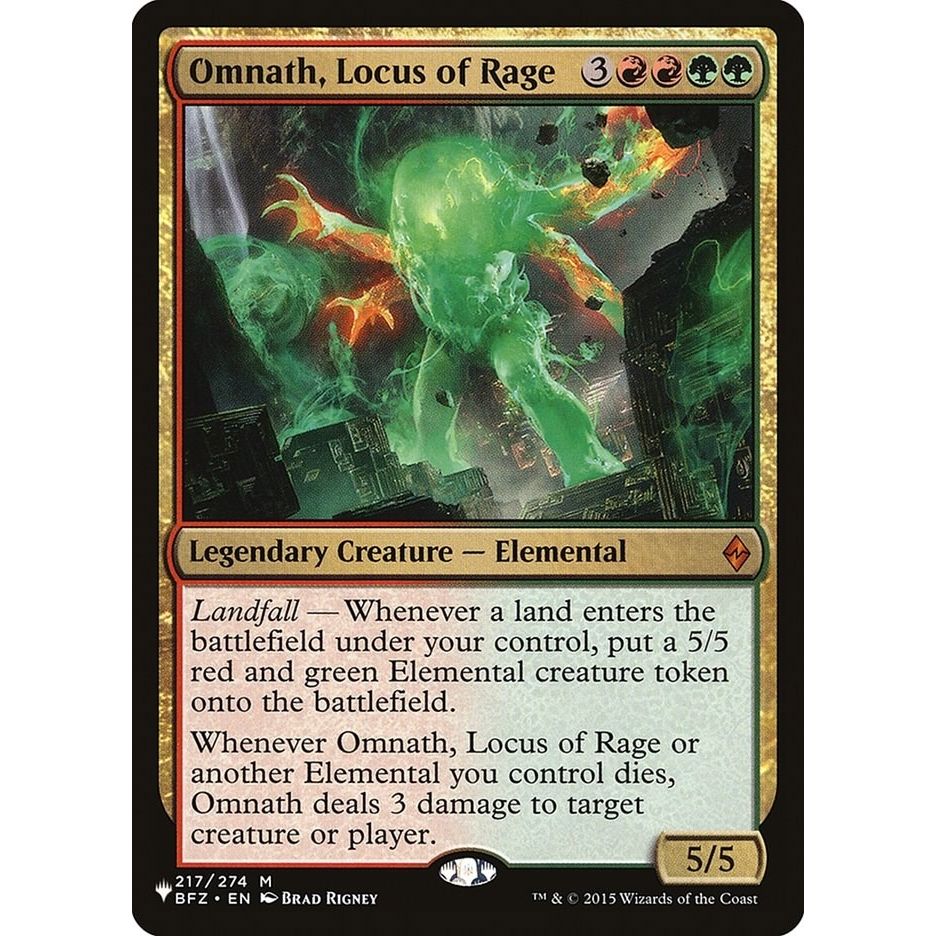 Image for Omnath, Locus of Rage (217/274) (LIST) - Magic: The Gathering