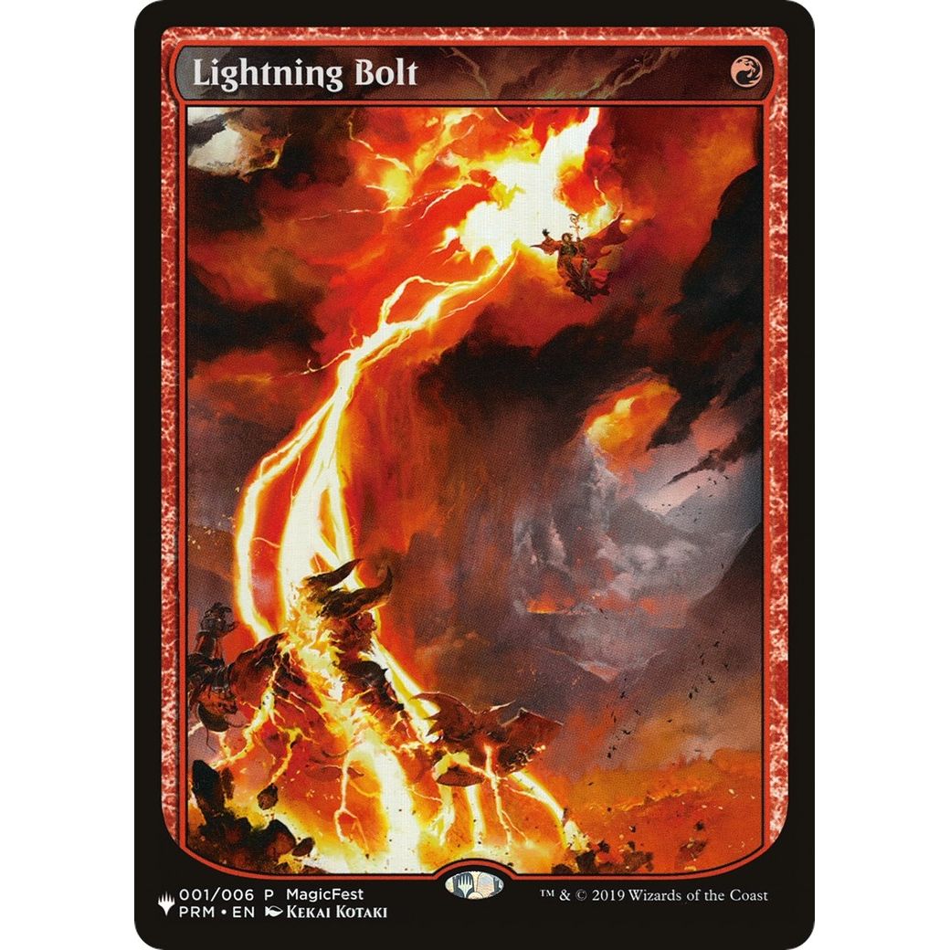 Image for Lightning Bolt (PRM) (001/006) (LIST) - Magic: The Gathering