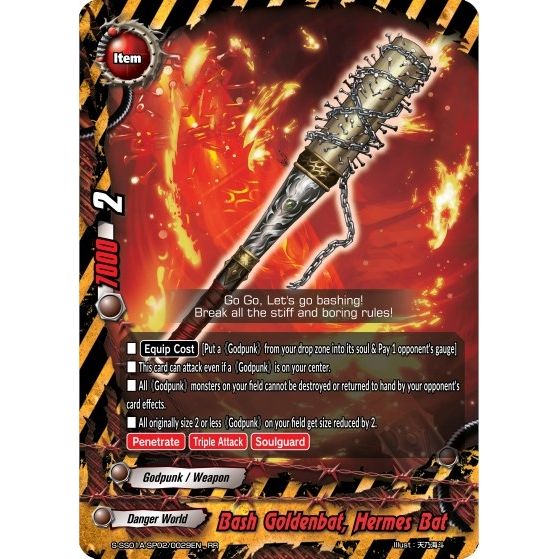 Image for Bash Goldenbat, Hermes Bat (S-SS01A-SP02/0029EN) (S-SS01A) - Future Card BuddyFight