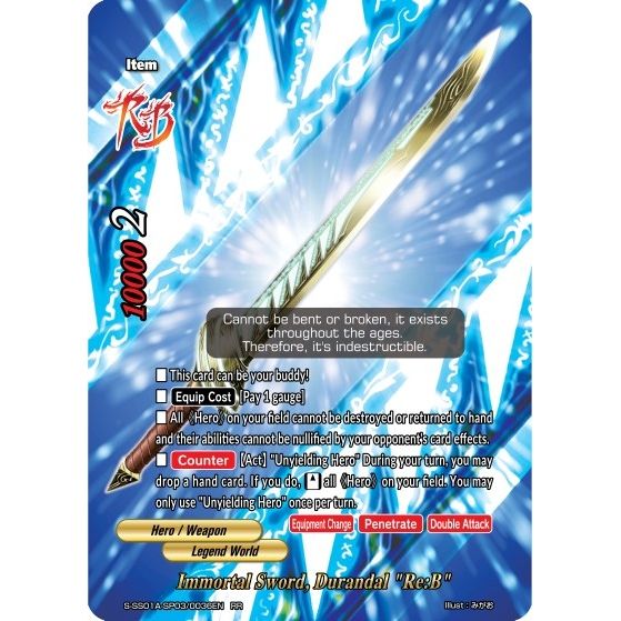 Image for Immortal Sword, Durandal "Re:B" (S-SS01A-SP03/0036EN) (S-SS01A) - Future Card BuddyFight