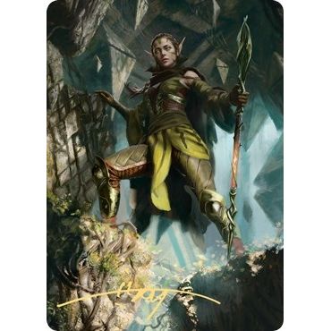 Image for Nissa of Shadowed Boughs Art Card (5/81) (Gold-Stamped Signature) (5) (ASZNR) - Magic: The Gathering