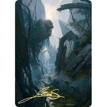 Image for Swamp Art Card (14/81) (Gold-Stamped Signature) (14) (ASZNR) - Magic: The Gathering