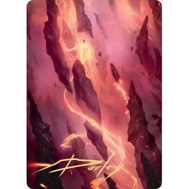 Image for Mountain Art Card (16/81) (Gold-Stamped Signature) (16) (ASZNR) - Magic: The Gathering