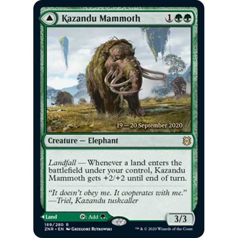 Image for Kazandu Mammoth (189) (PRE) - Magic: The Gathering